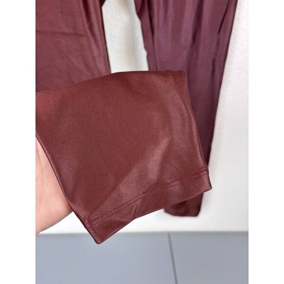 Revolve Commando women's large copper matte metallic leggings high rise stretch - Picture 3 of 7